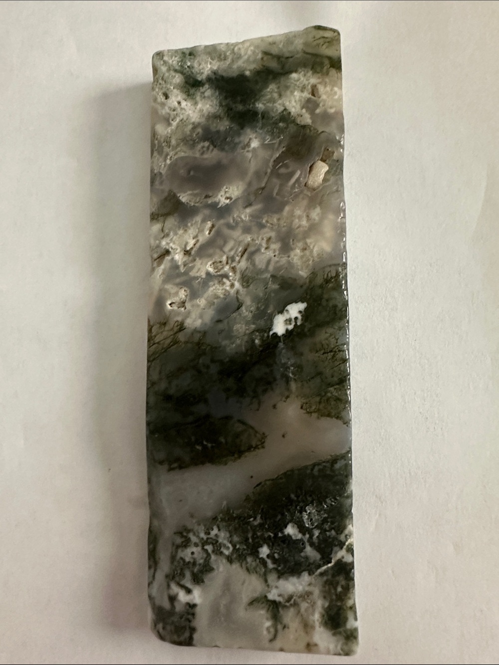 Moss Agate Slab - Green and White Natural Stone